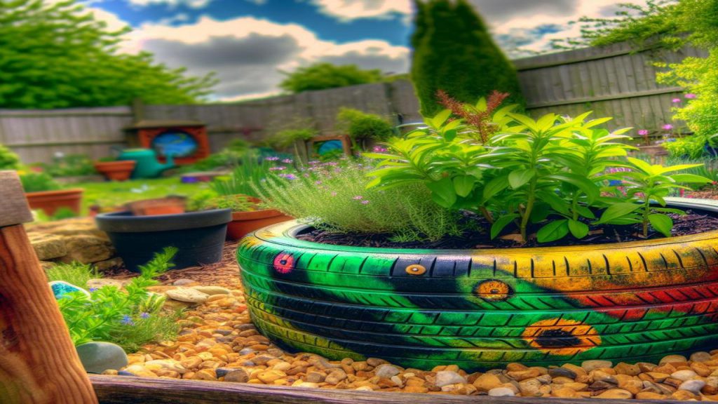 Czym pomalować oponę do ogrodu?